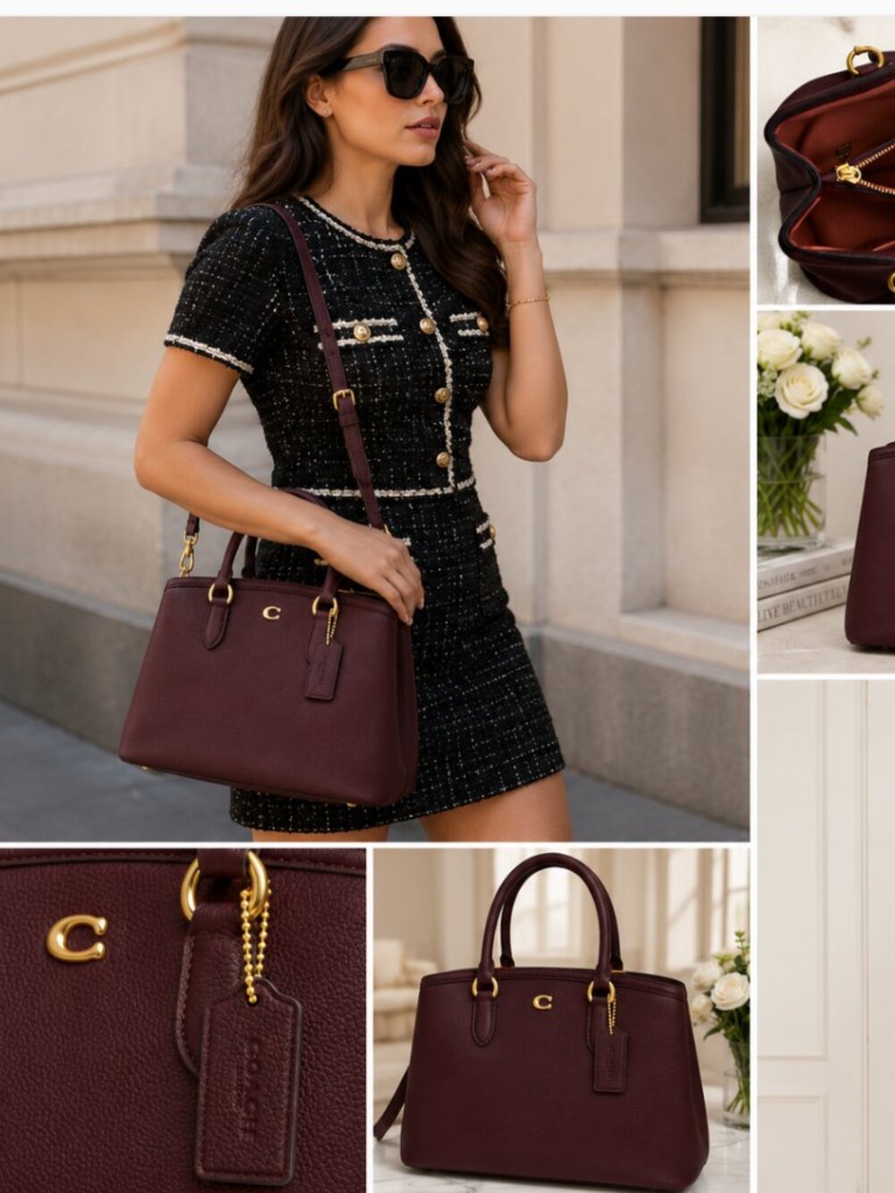 Coach Legacy Carryall 28 Pebbled Leather Tote Satchel Shoulder Bag Maple NWT